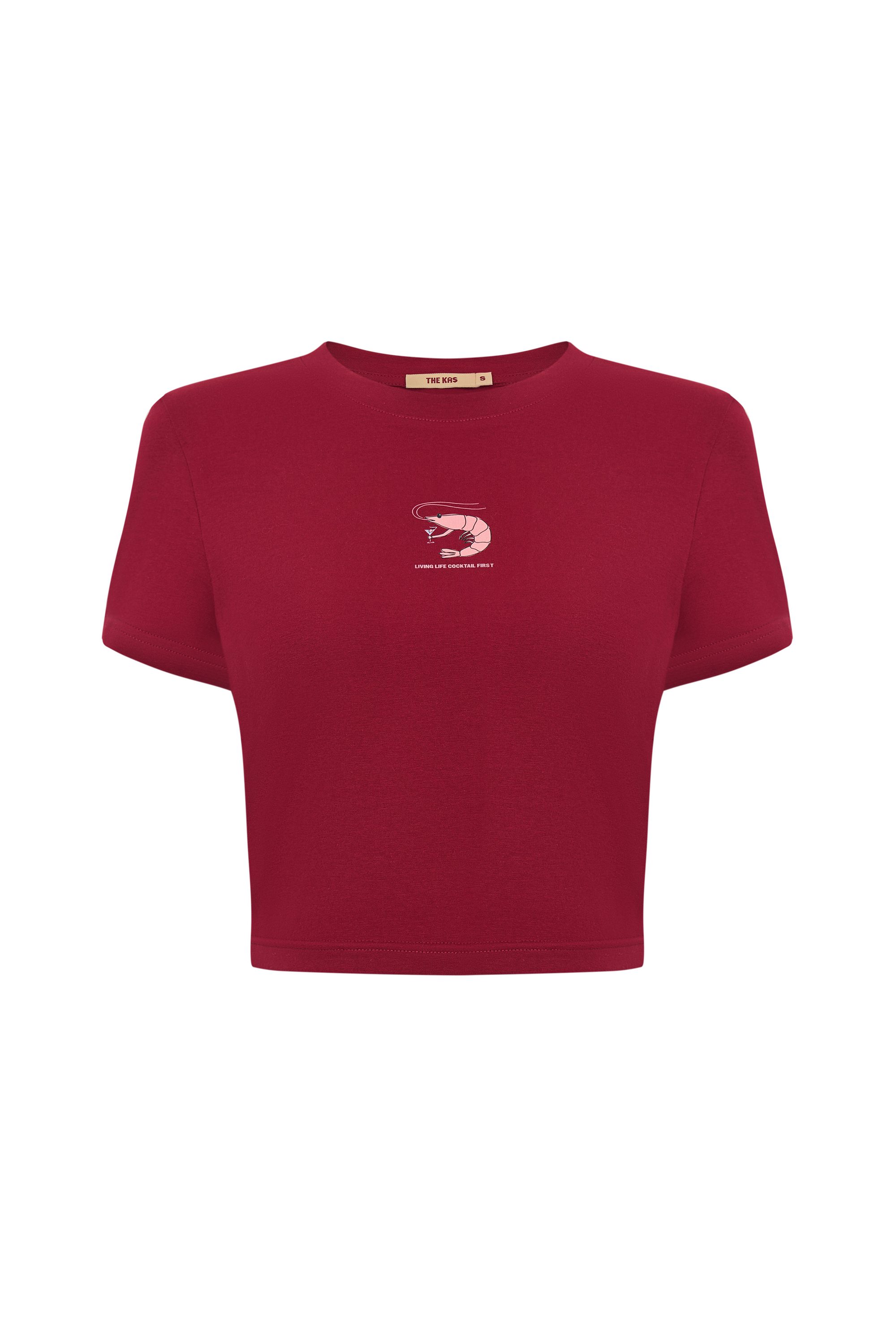 Укороченная футболка Shrimp coctail