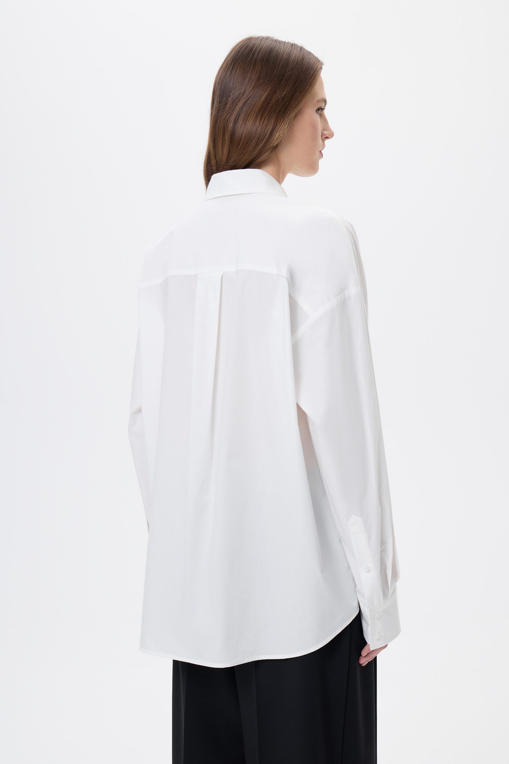 Рубашка белая хлопковая оверсайз