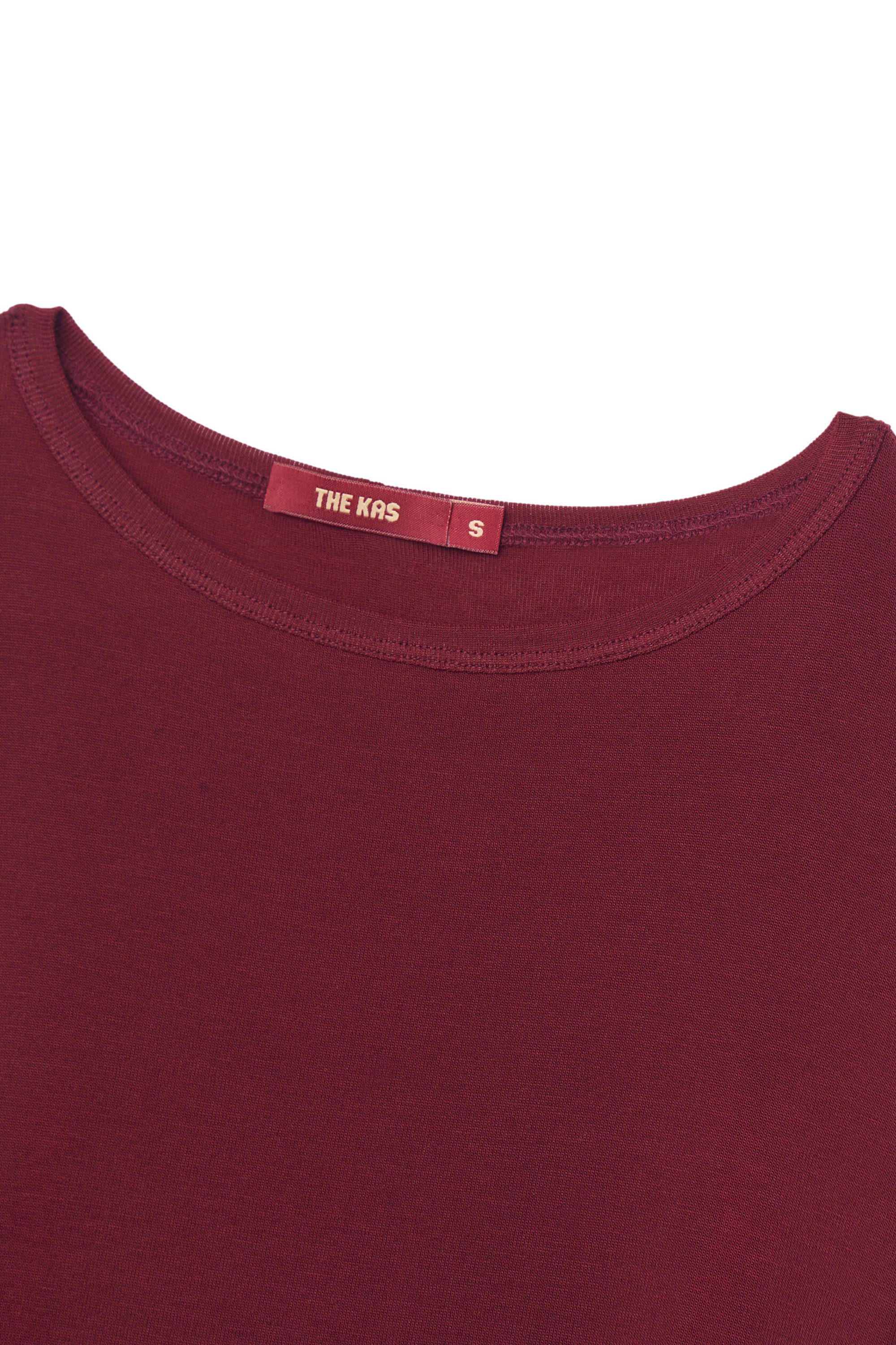 Лонгслив бордовый из тонкого трикотажа с добавлением шерсти