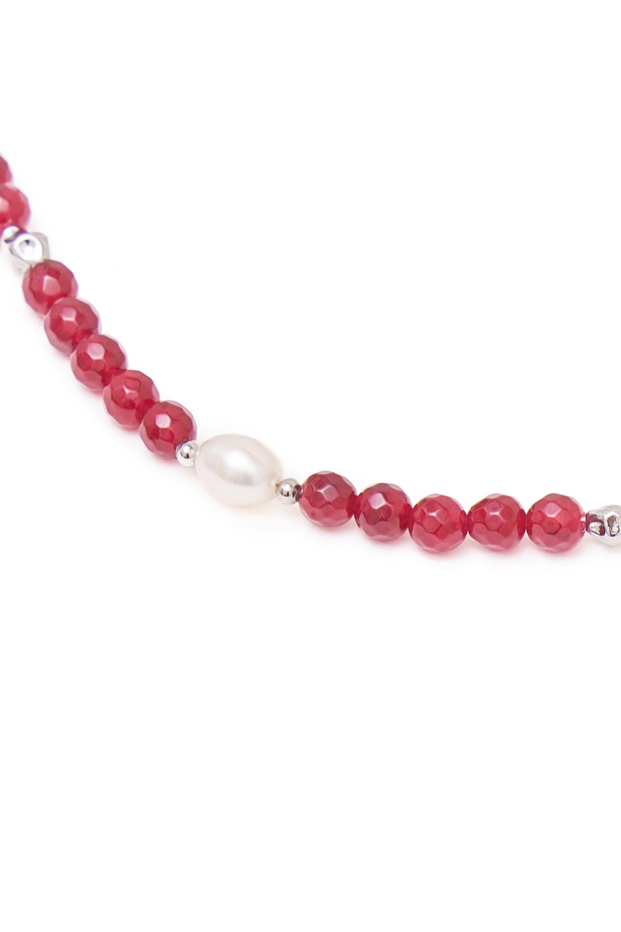 Ожерелье из агата и жемчуга