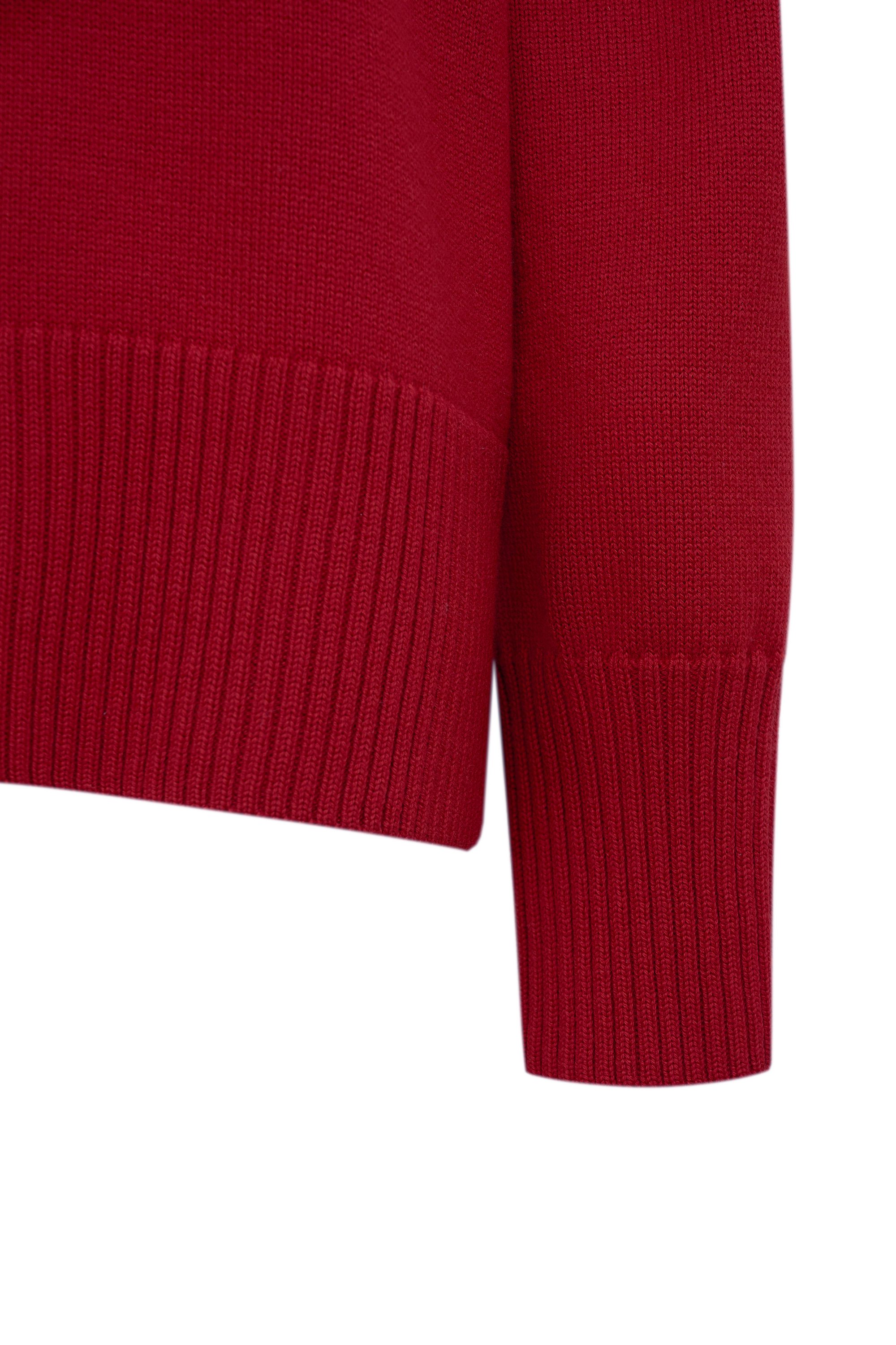 Джемпер красный из шерсти мериноса