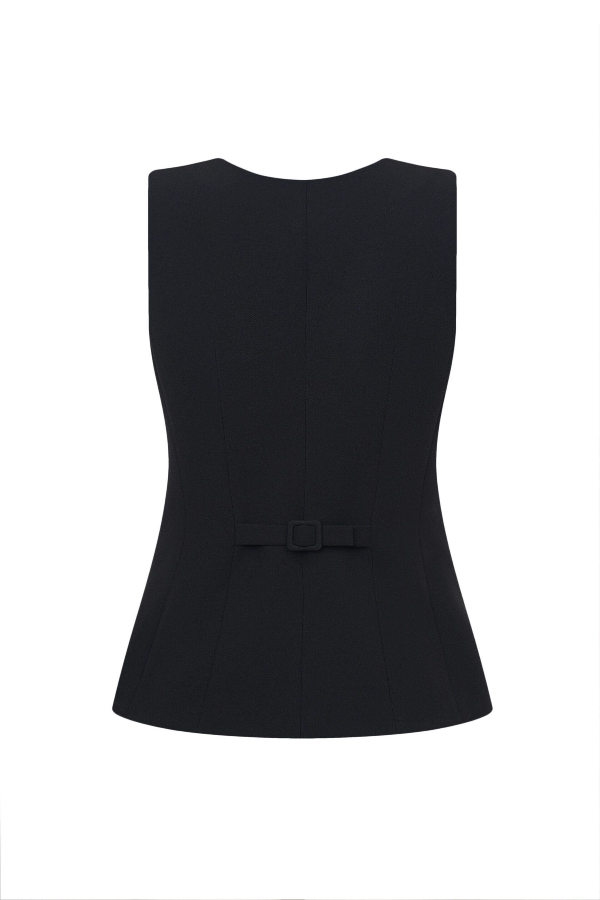 Жилет приталенный черный