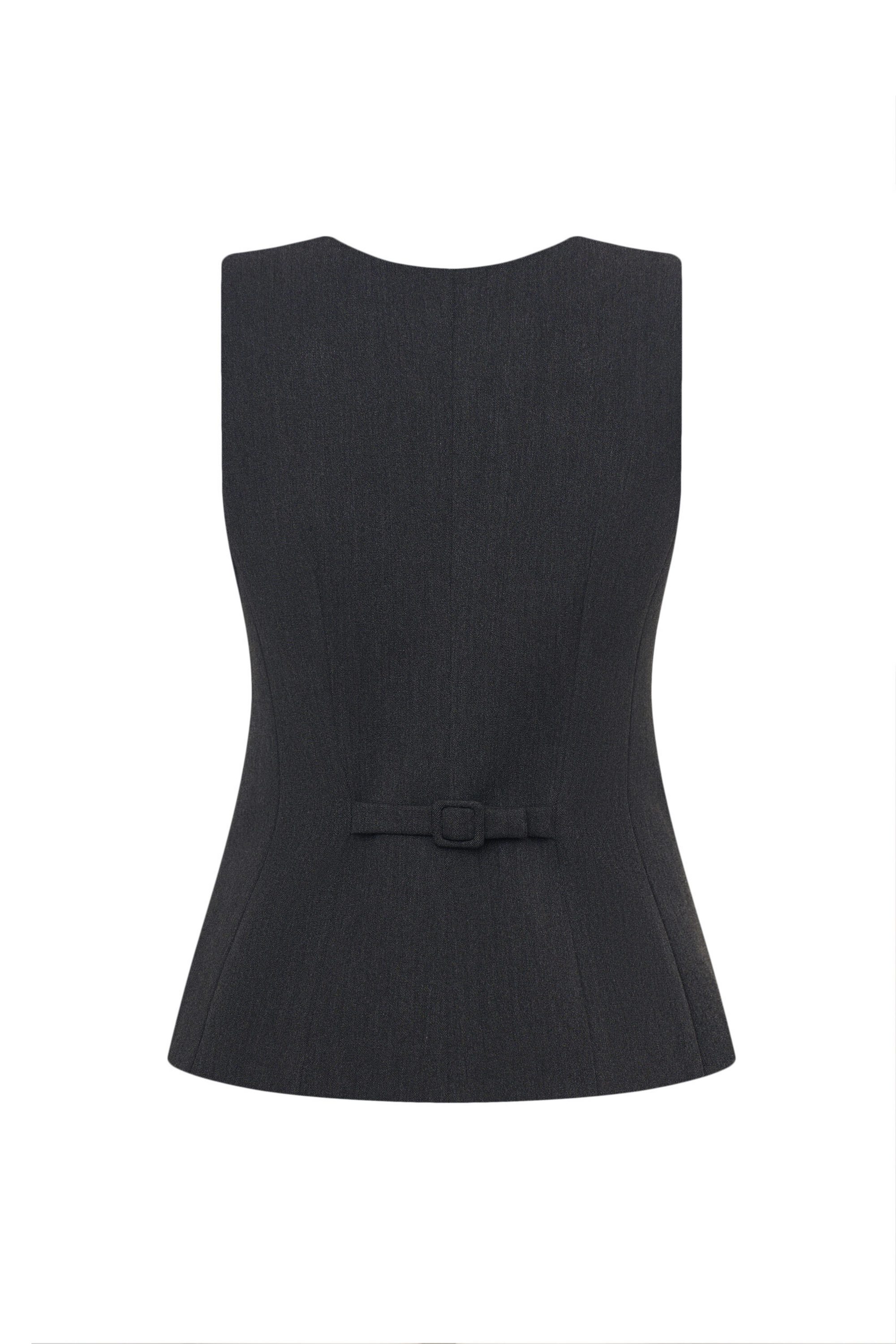 Жилет приталенный серый