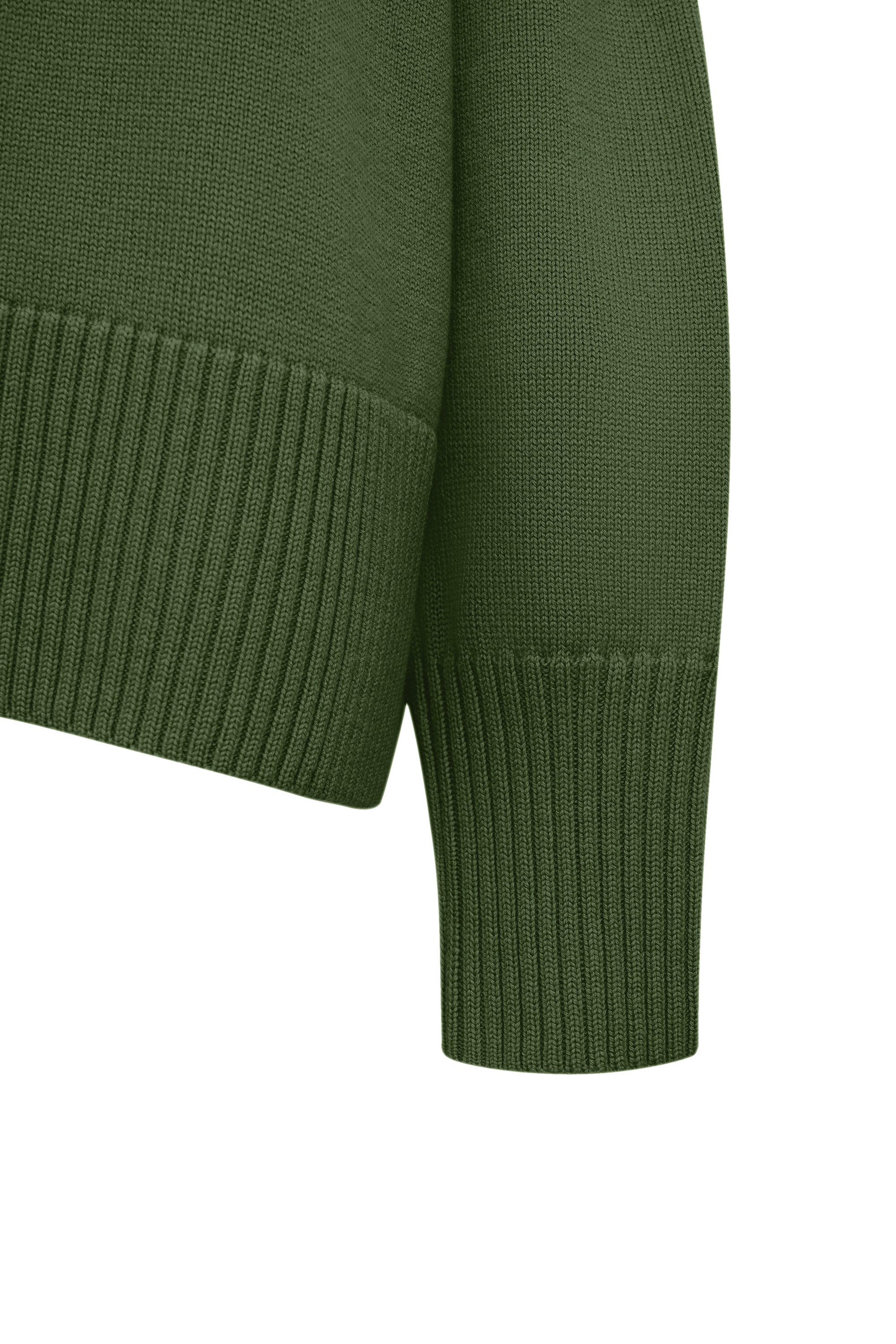 Джемпер зеленый из шерсти мериноса