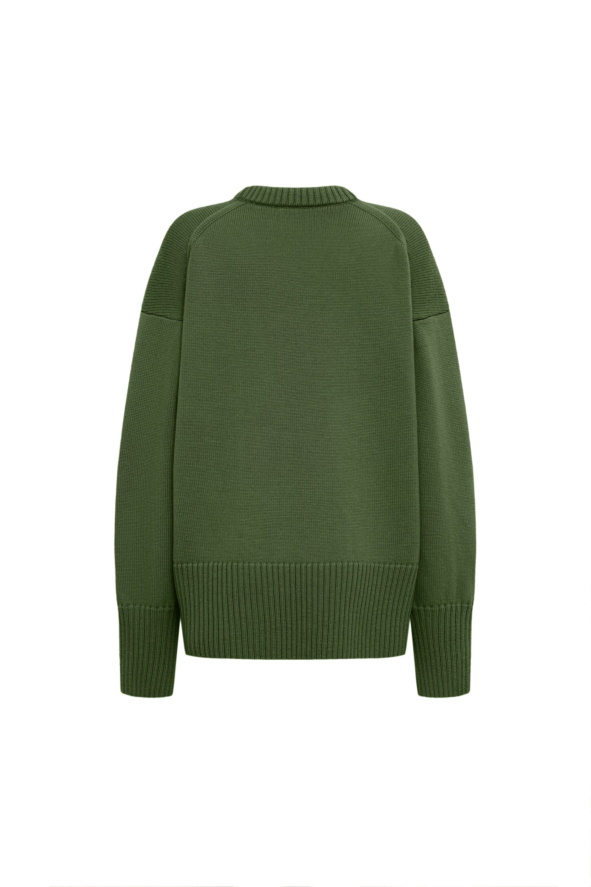 Джемпер зеленый из шерсти мериноса