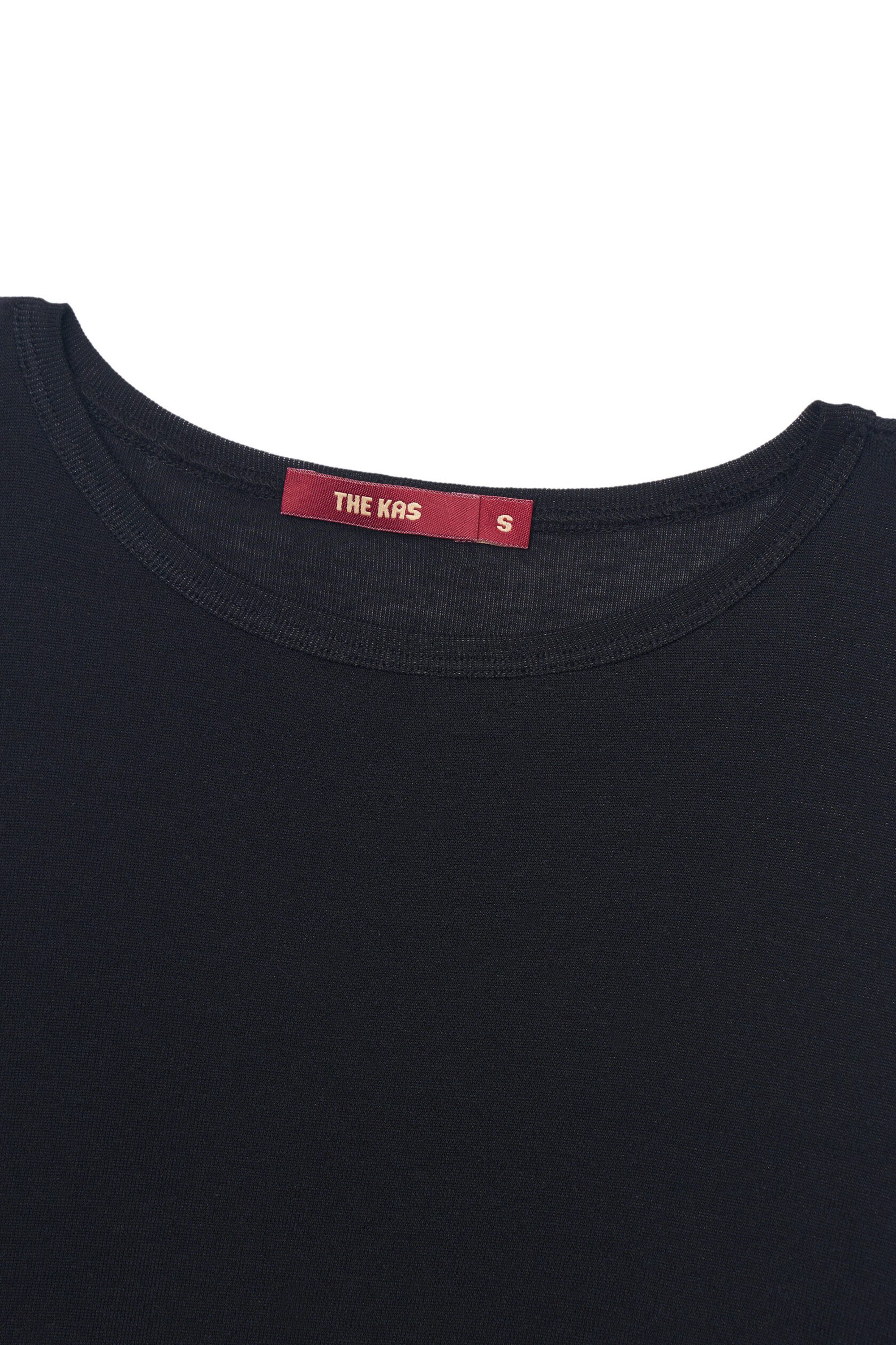 Лонгслив черный из тонкого трикотажа с добавлением шерсти