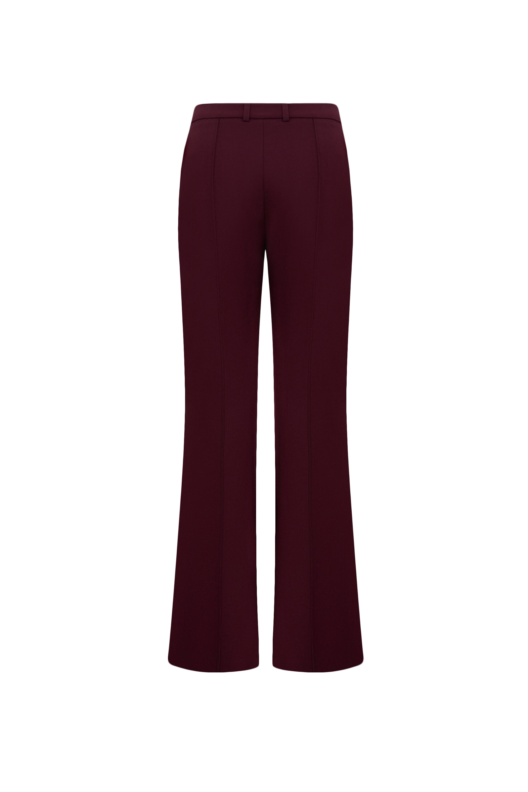 Брюки клеш с отстрочкой Linda Burgundy