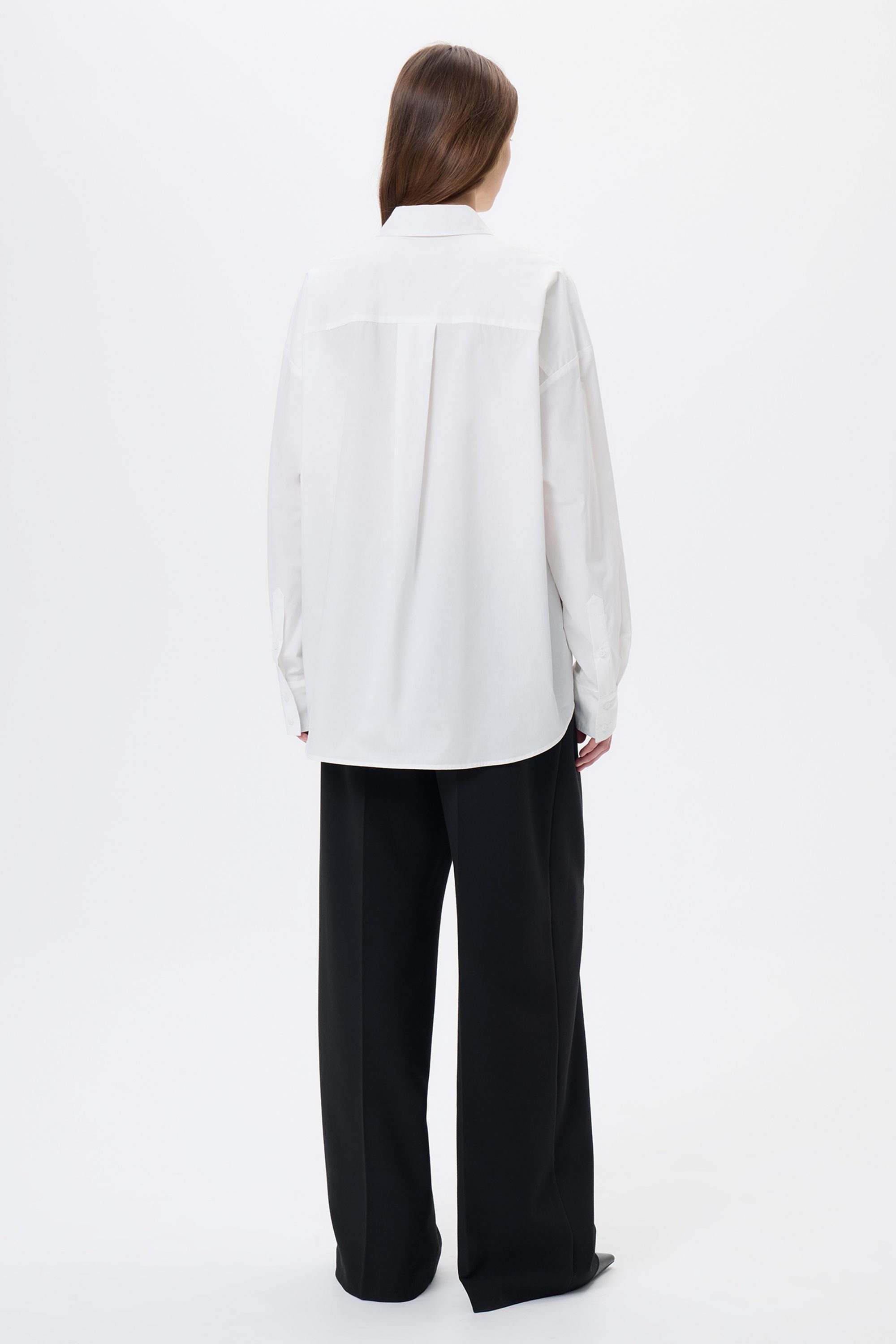 Рубашка белая хлопковая оверсайз