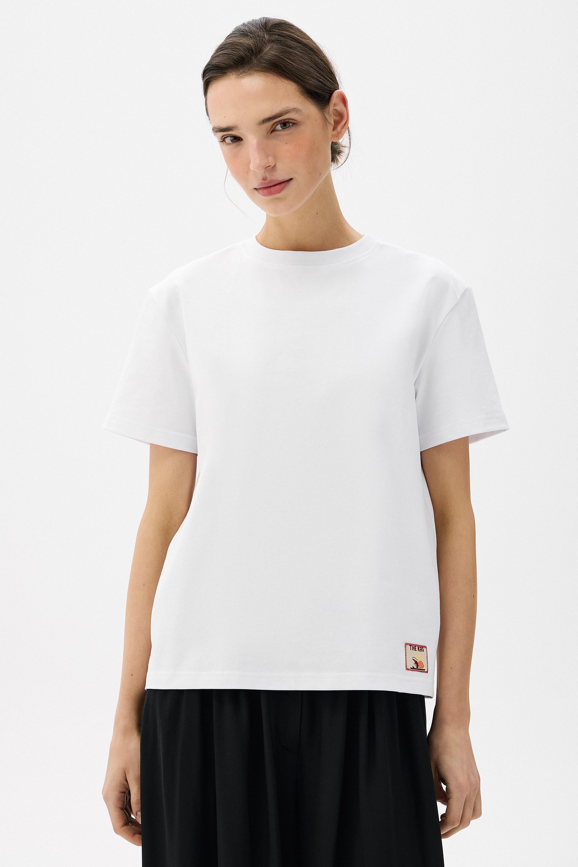 Футболка с жаккардовой нашивкой Blanc