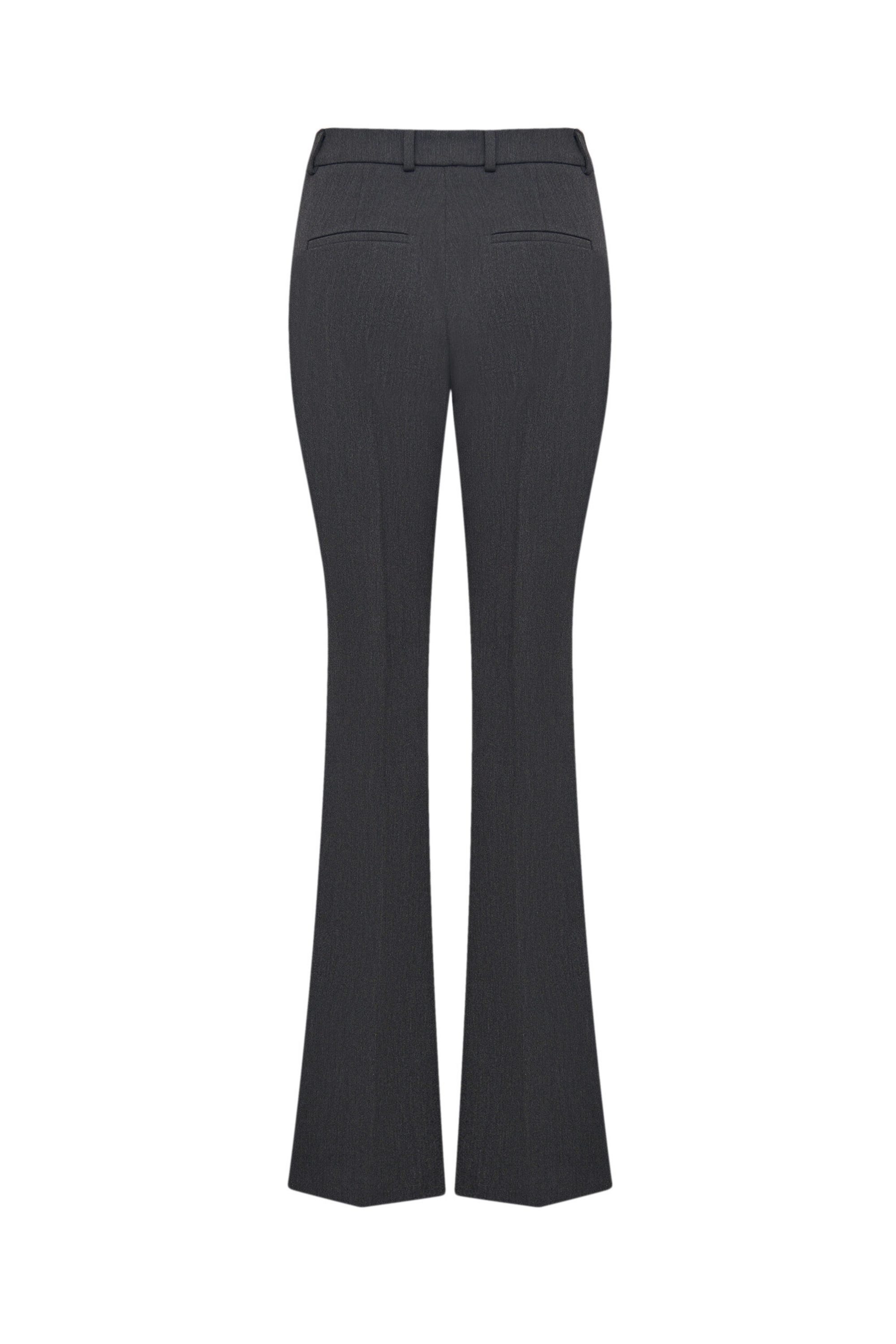 Брюки клеш серые с отстрочкой