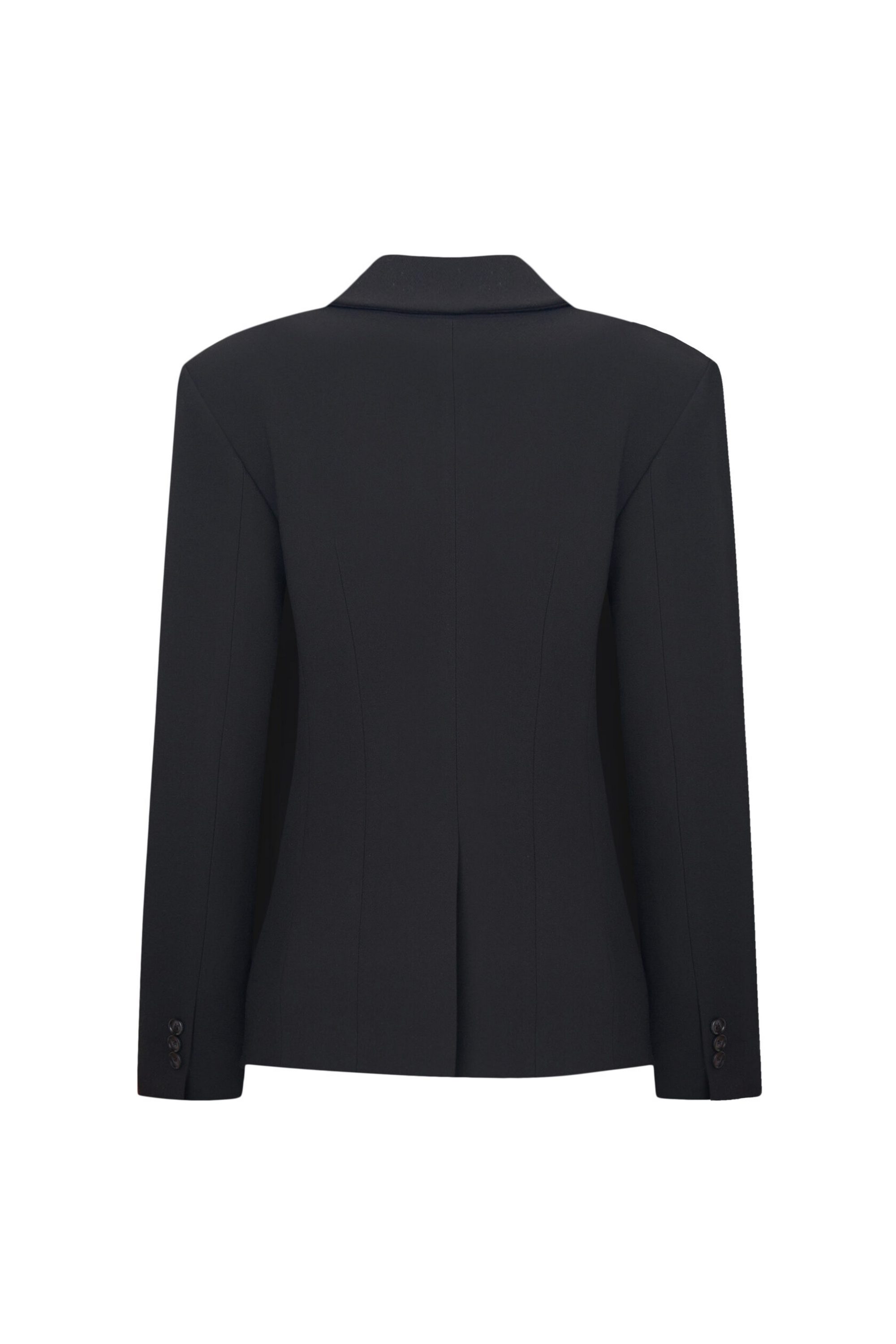 Жакет двубортный приталенный черный