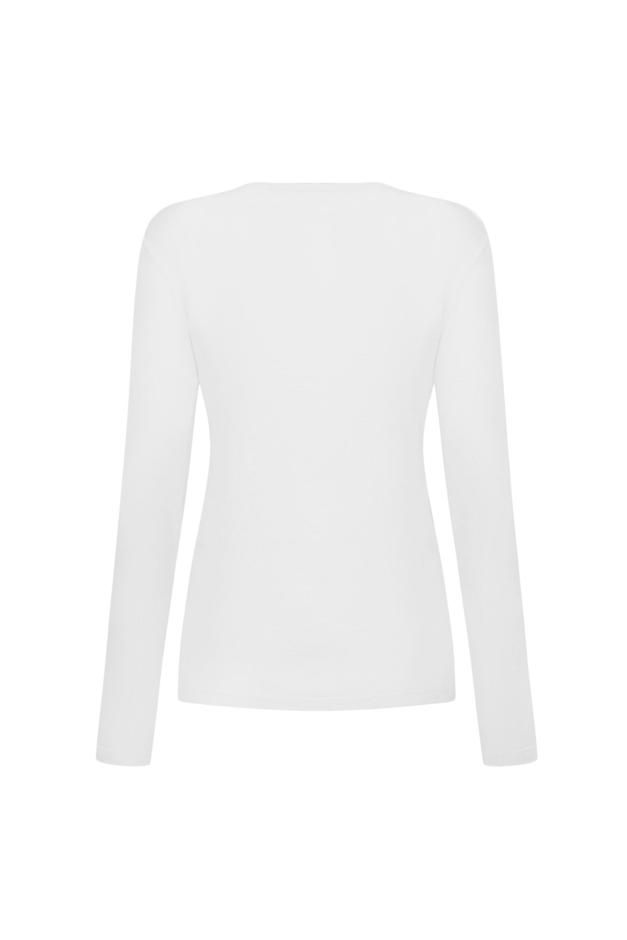 Лонгслив белый из тонкого трикотажа