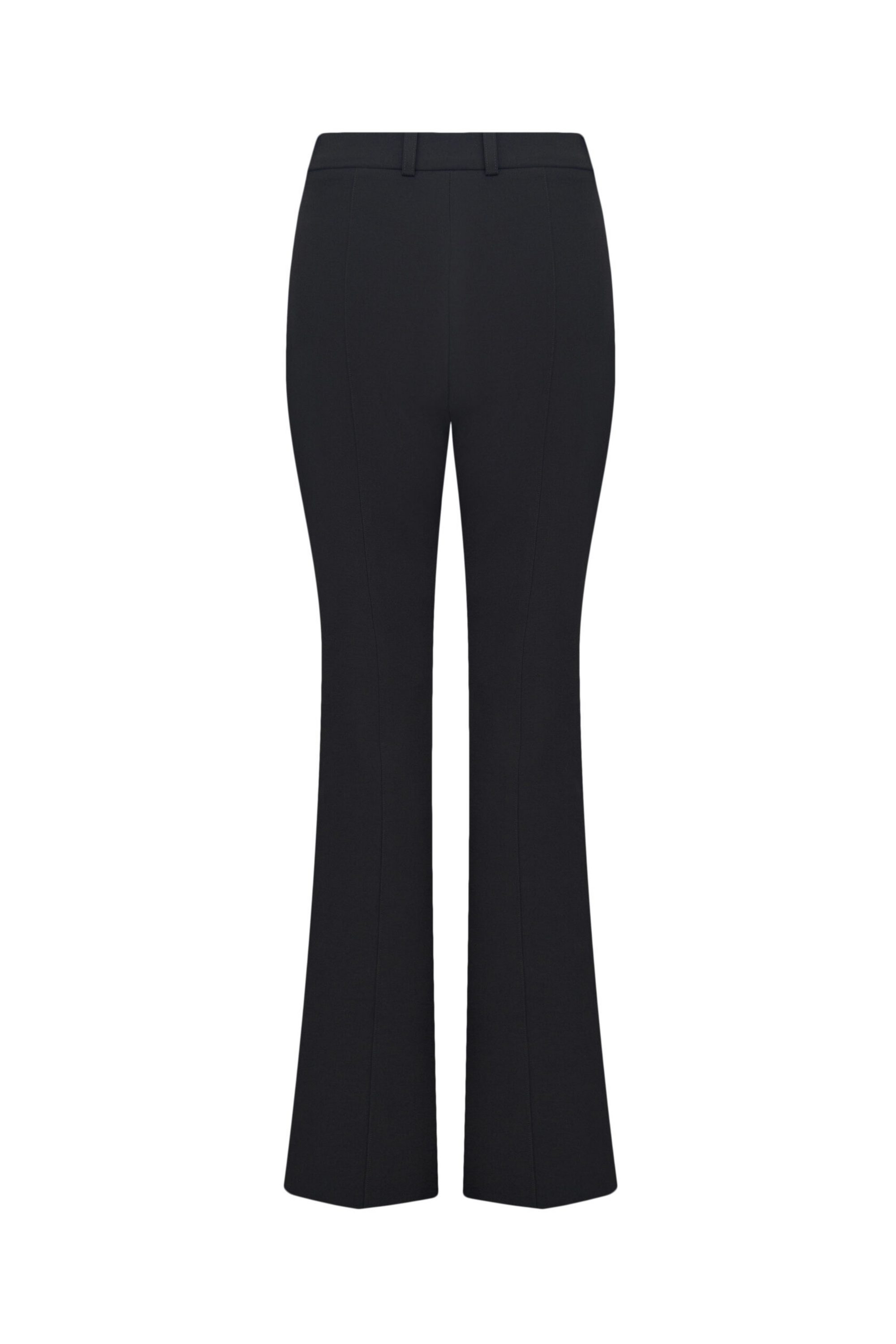Брюки клеш черные с отстрочкой