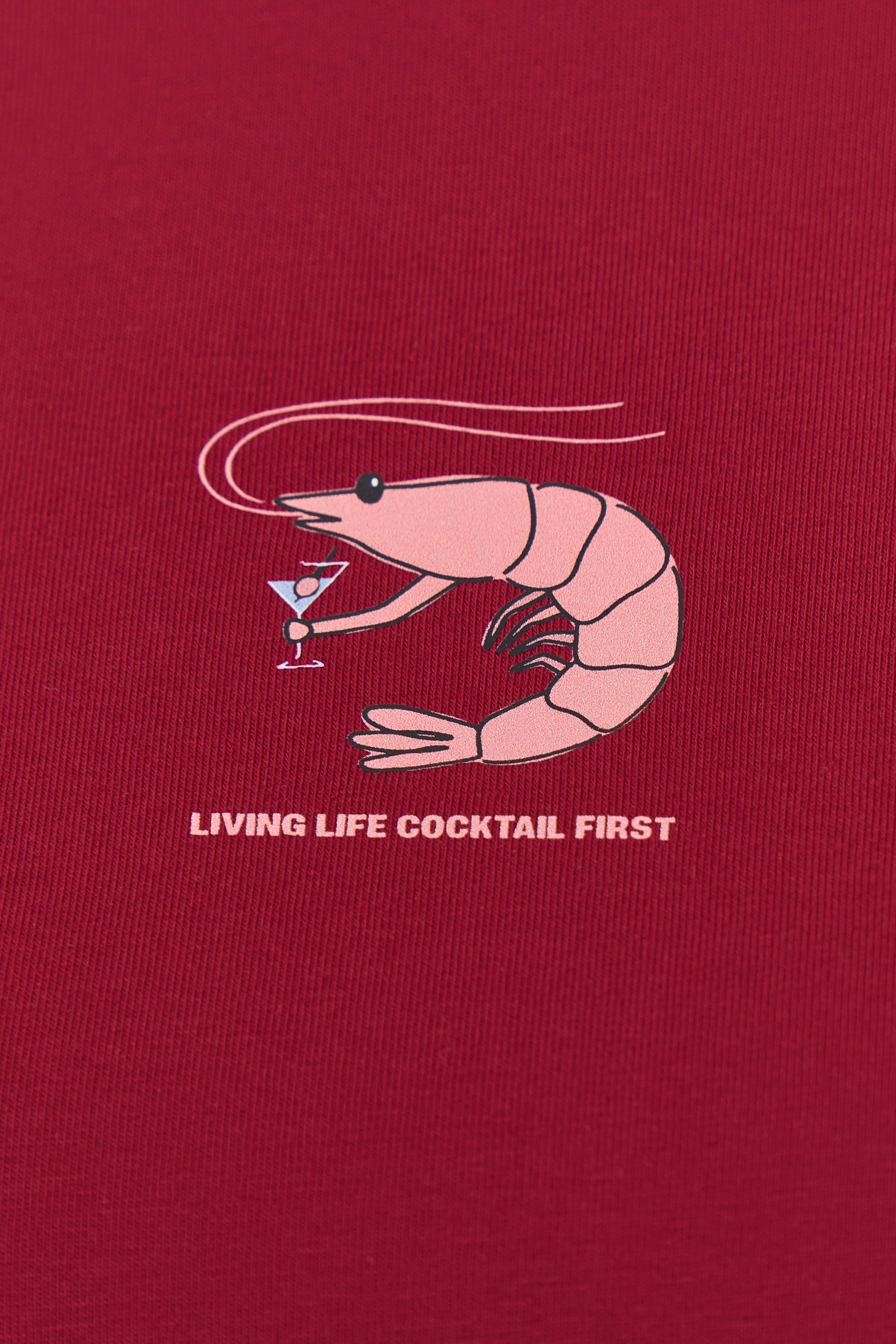 Укороченная футболка Shrimp coctail