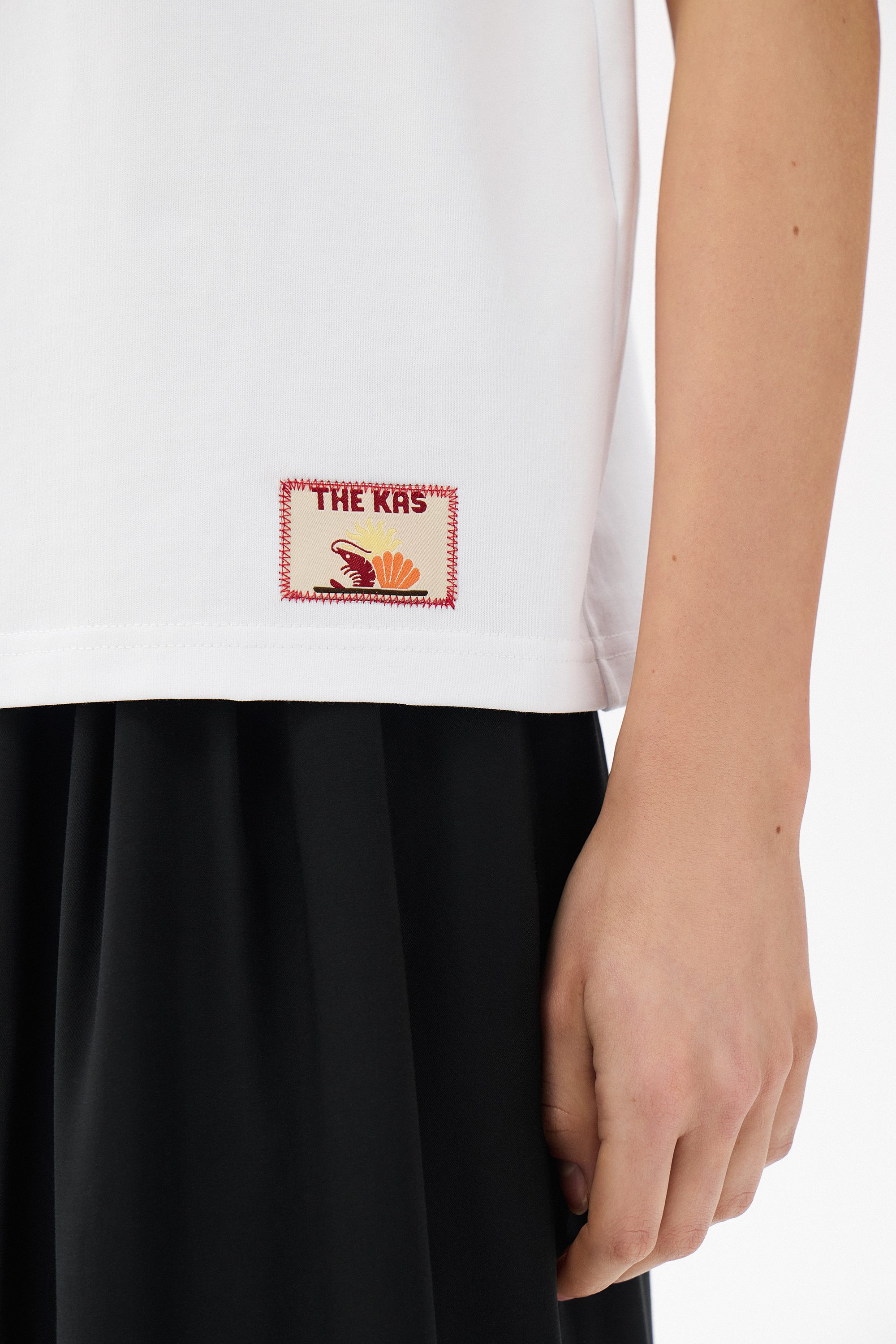 Футболка с жаккардовой нашивкой Blanc