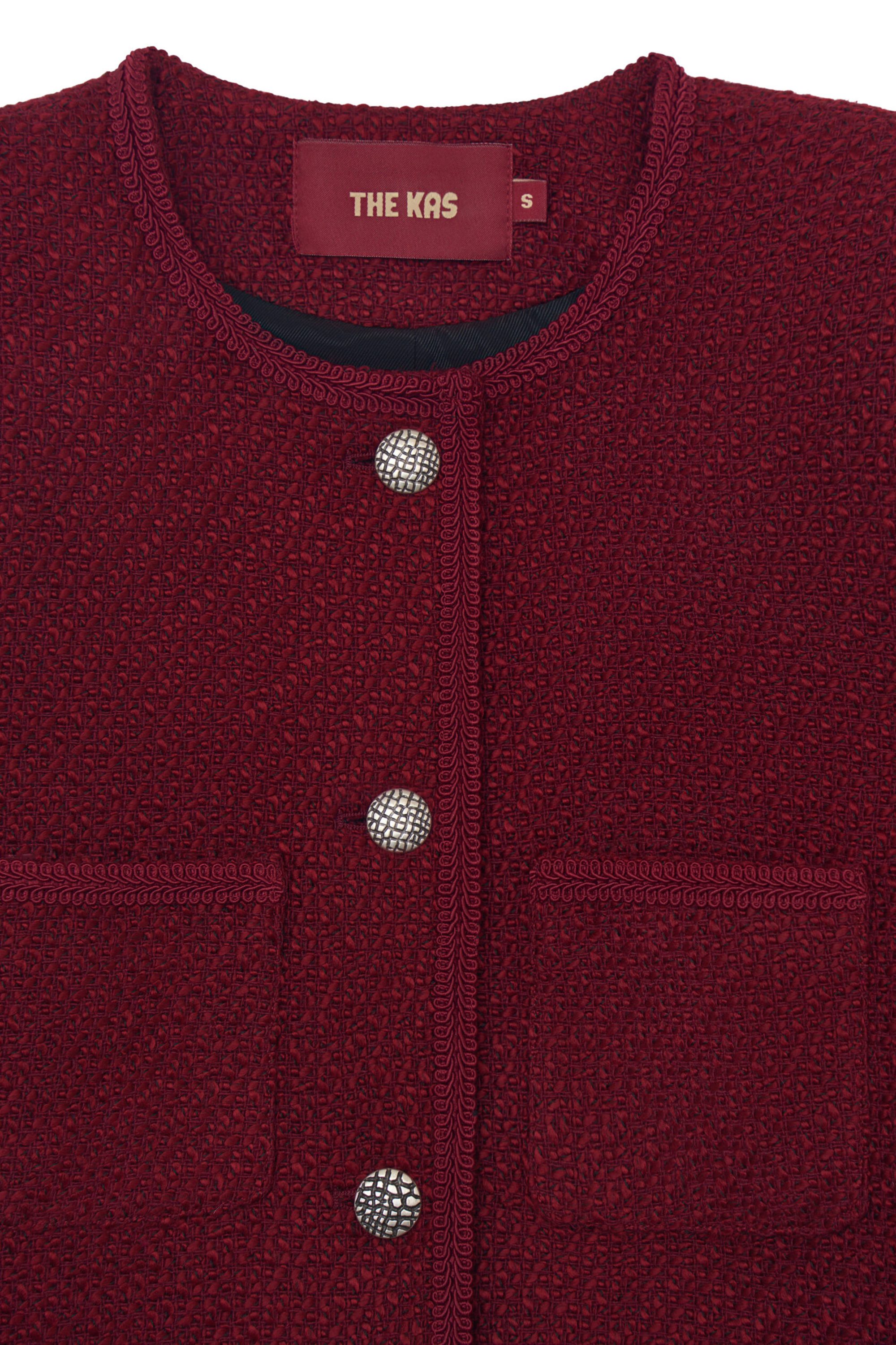 Жакет из твида с накладными карманами