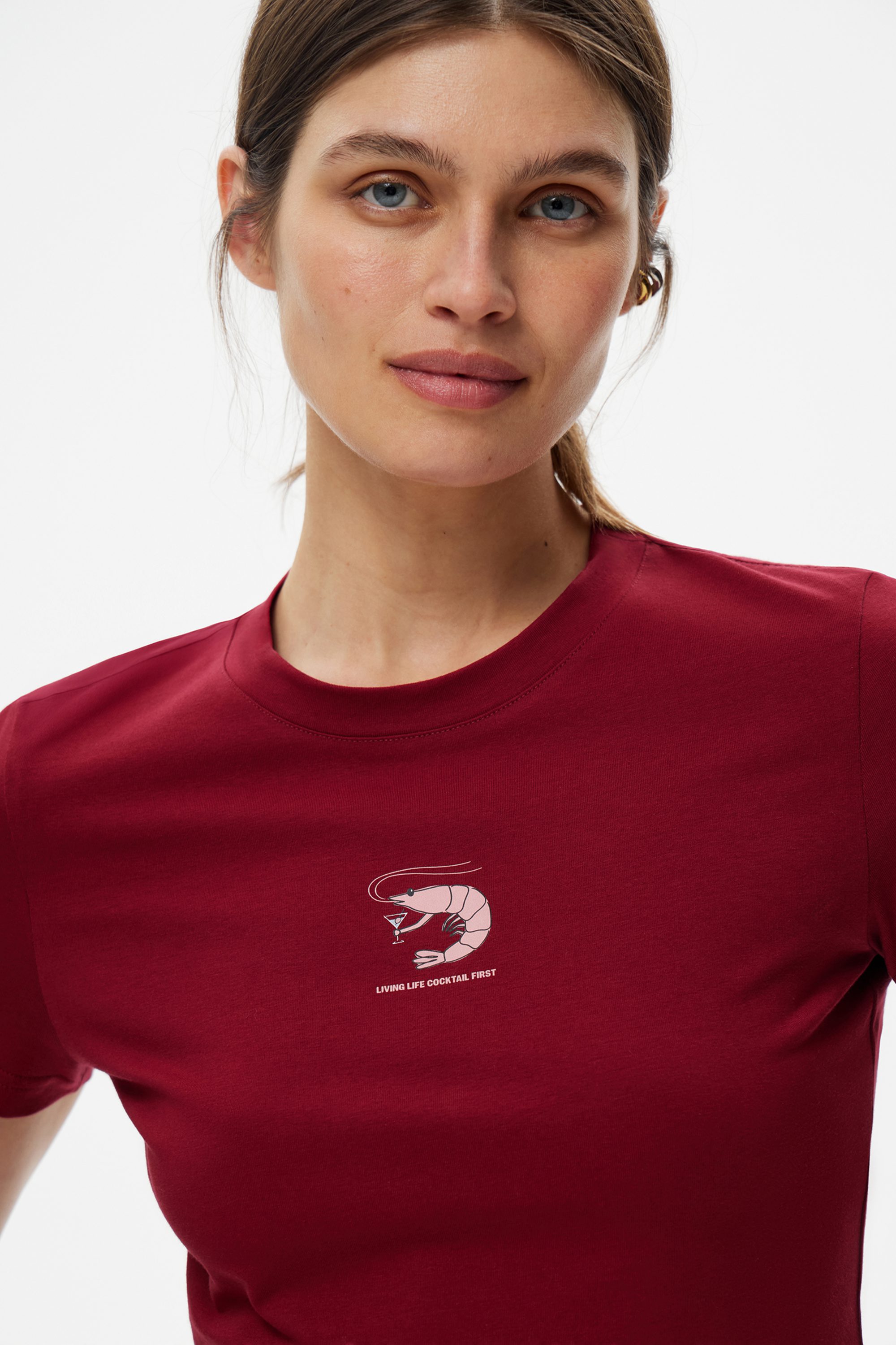 Укороченная футболка Shrimp coctail