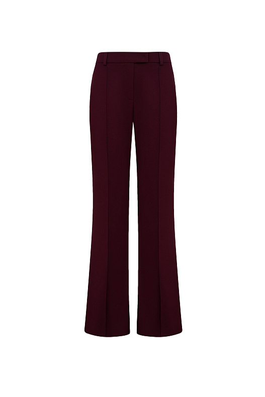 Брюки клеш с отстрочкой Linda Burgundy