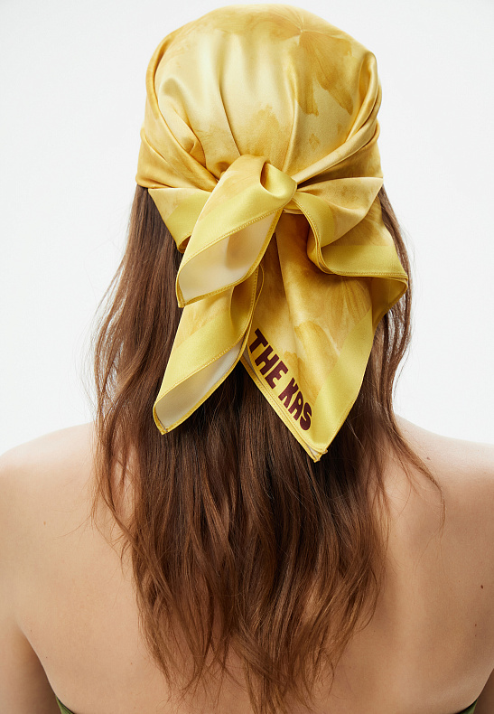 Шелковый платок Fleurs jaunes