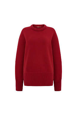 Джемпер красный из шерсти мериноса