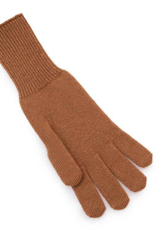 Перчатки из шерсти мериноса и кашемира Brown