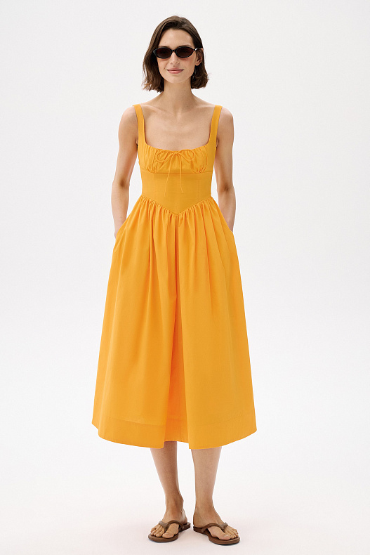 Платье со сборкой на спине Kendall