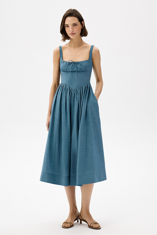 Платье со сборкой на спине Luisa