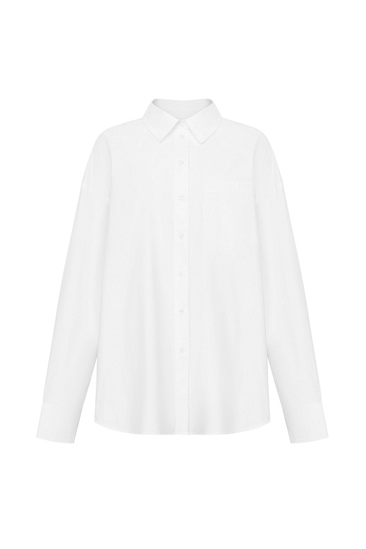 Рубашка белая хлопковая оверсайз