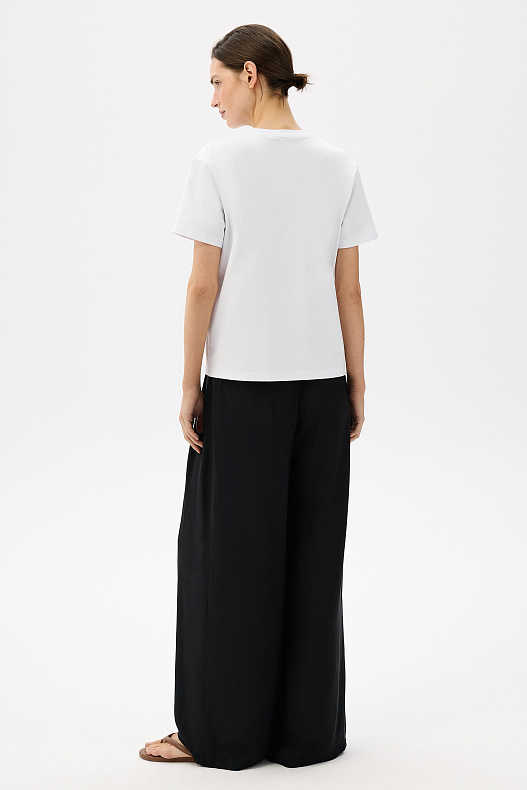 Футболка с жаккардовой нашивкой Blanc